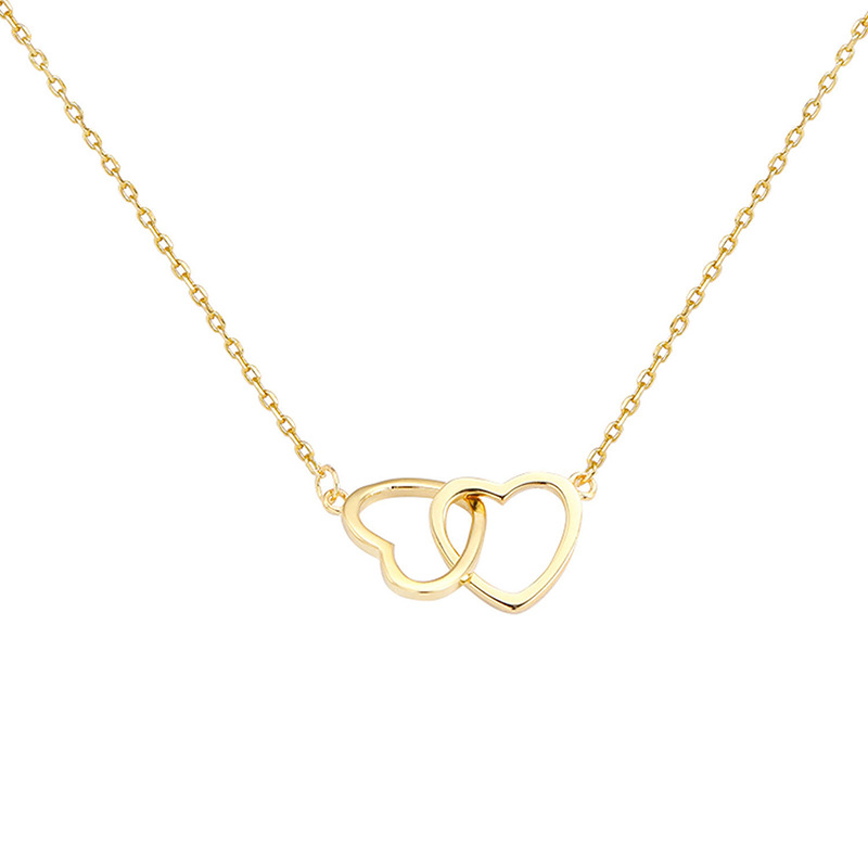 304 Stainless Steel 18K Gold Plated Simple Style Plating Heart Necklace display picture 4