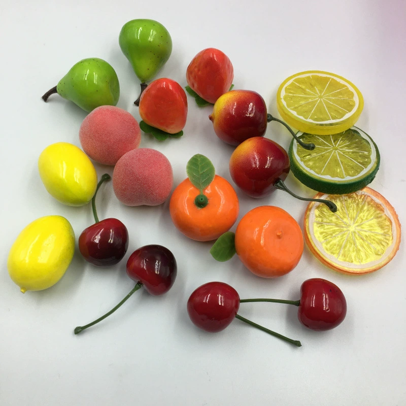 Имитационная модель фруктов искусственные фрукты имитация реквизита лимонный ломтик вишня Груша Яблоко апельсин украшение школьные учебные пособия