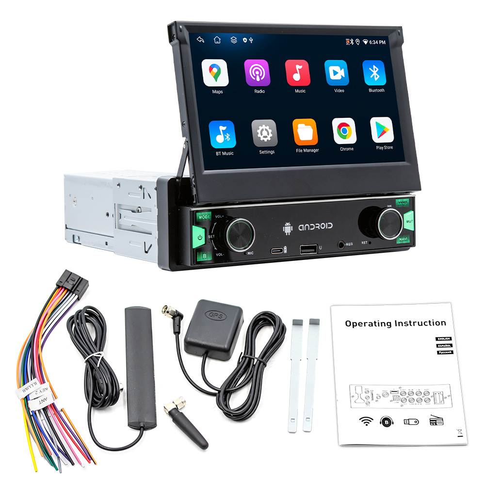 Pantalla retráctil de 7 pulgadas navegación de automóviles Android Hengchen cuatro núcleos / ocho núcleos carplay inteligente pantalla de control central de automóviles