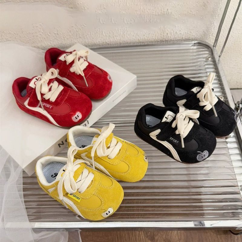 Korean Red Niche Versatile Shoes for Girls, Autum New Popular Sneakers, Baby Shoes, Moral Training Shoes 1-3 Years Old