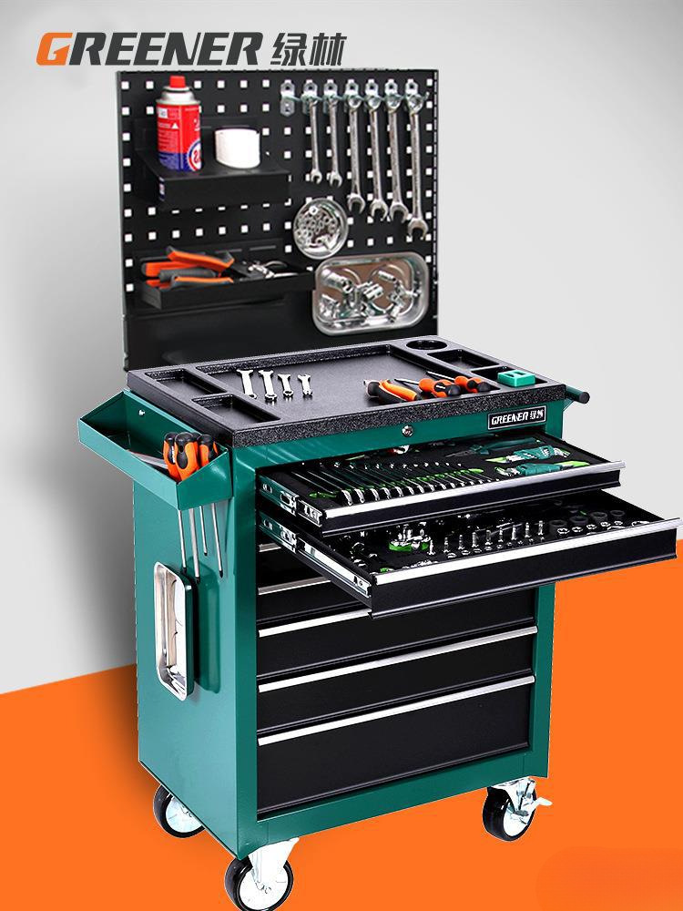 绿林汽修工具车5抽屉五金工具箱多功能维修工具推车汽车间工具柜