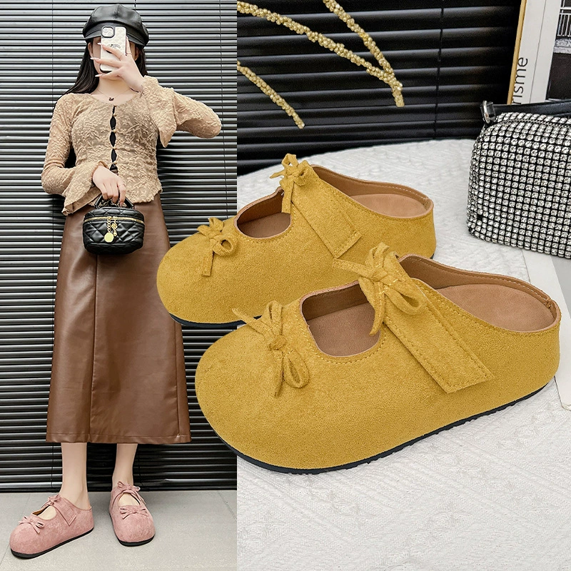 Весенние туфли 2025 модные повседневные женские туфли на плоской подошве с пряжкой, новые женские туфли с открытым носком