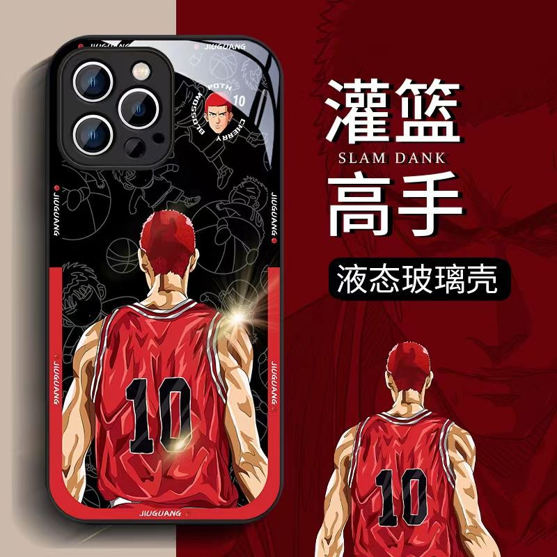 灌篮高手适用vivoIQOO9手机壳8pro玻璃全包neo5s6防摔z3z1情侣u3x