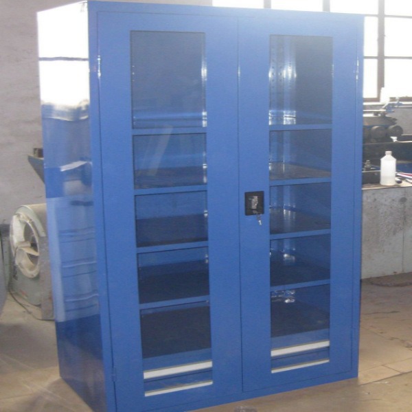 车间重型玻璃门置物柜抽屉置物柜天津厂家生产销售加厚金属置物柜