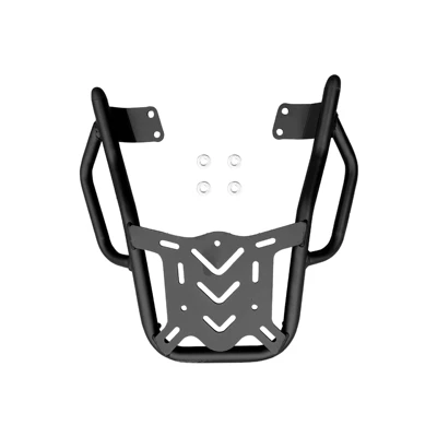 Accessories Tailstock Front and Rear – Motorcycle bumper - black-carbon-steel-rear-tail-frame
