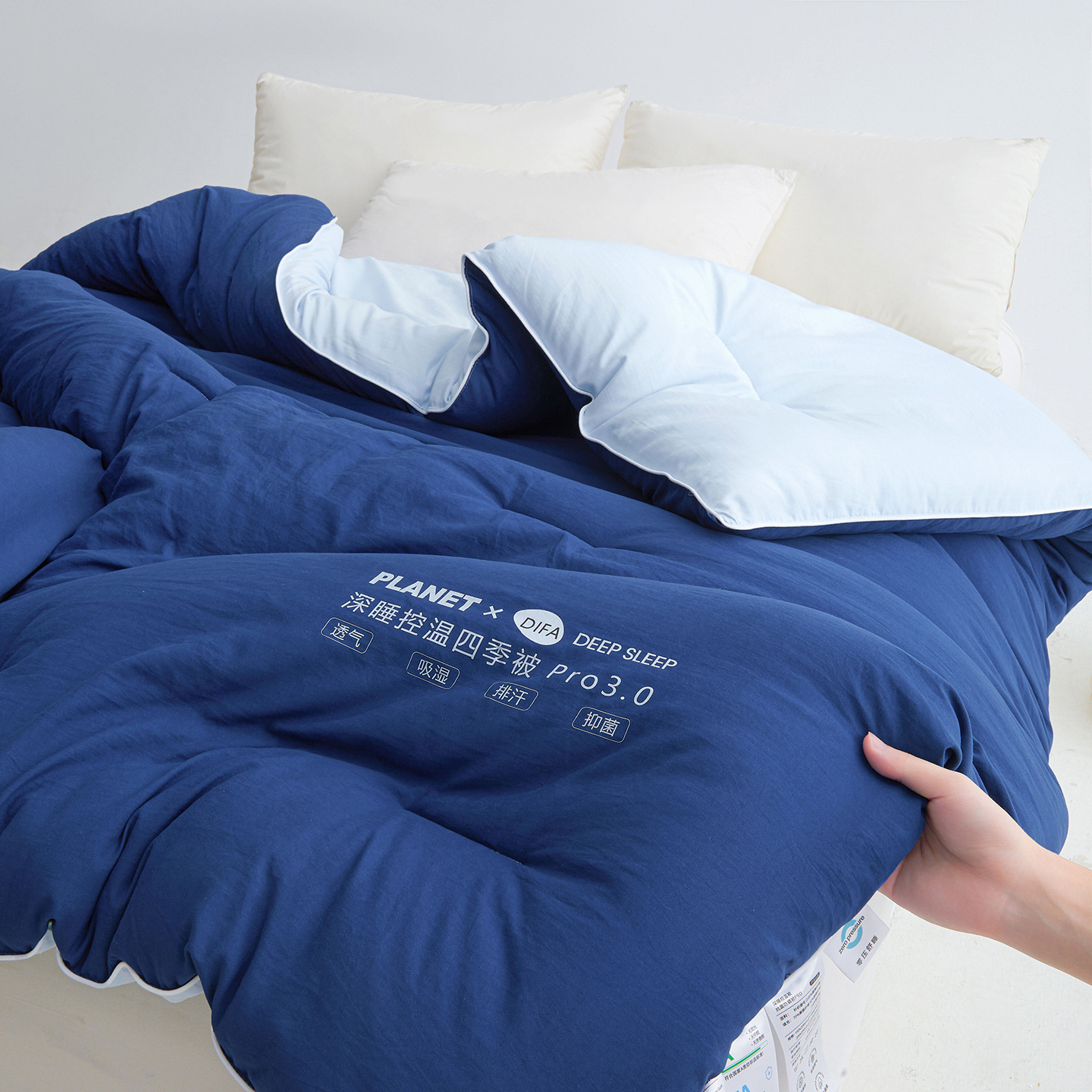 Dormir profundamente edredón de control de temperatura Pro edredón de punto de primavera y otoño edredón de núcleo de invierno único edredón de doble edredón de invierno cálido edredón de invierno lavable a máquina