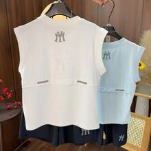 【冰感薄款套装 反光条】夏日凉快童装速干套装两件套上衣+短裤YW