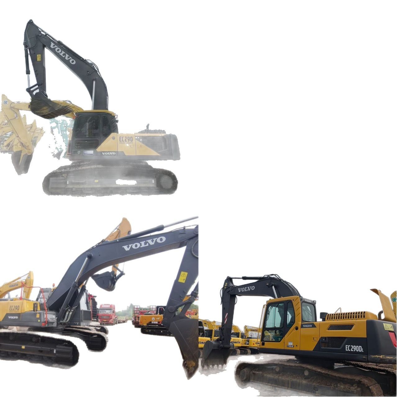 Excavadora de gran tonelaje Volvo 290 360 460 480 excavadora de segunda mano línea de exportación nacional y extranjera