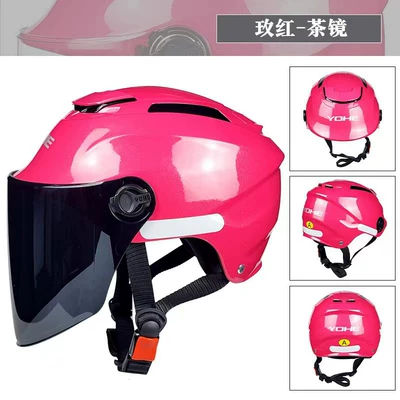 Eternal 365 helmet 3C Motosiklet kaskı (dəbilqə) - rose-with-black-tea-lenses-new-national-standard-a