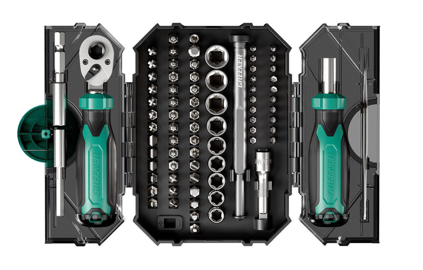 Green Forest [Moonlight Treasure Box] Ratchet Wrench Quick Dual-Use Mini Hex Key Three-In-One Socket Set
