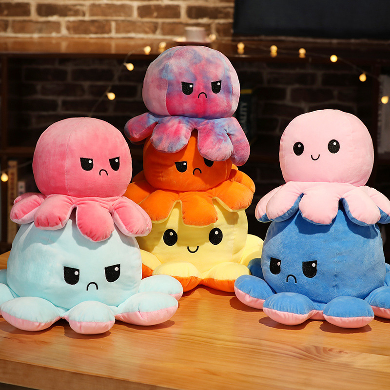 Cross-Border Flip-Up Octopus Doll Pendant Double-Sided Flip-Up Octopus Squid Plush Toy Octopus Doll in Stock Cross-Border Flip-Up Octopus Doll Pendant Double-Sided Flip-Up Octopus Squid Plush Toy Octopus Doll in Stock