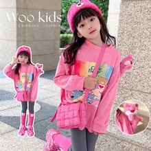 批发女童卫衣儿童春秋款卡通洋气长袖上衣女孩中小童秋装衣服外贸