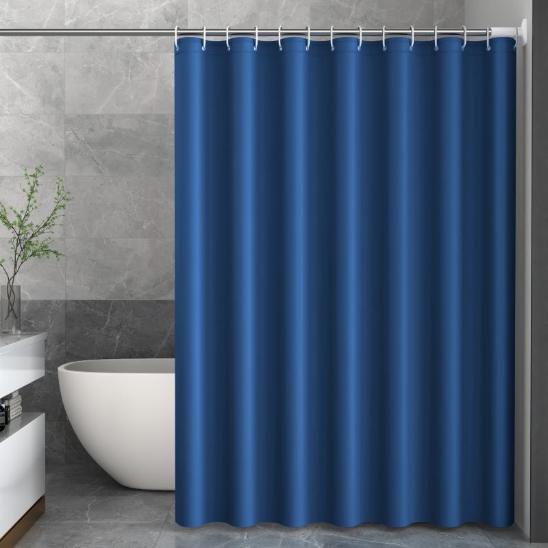 純色の厚い防水布のシャワーカーテンのカーテン