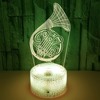 Musical instruments, colorful night light, switch key, three dimensional table lamp, 3D, in 3d format