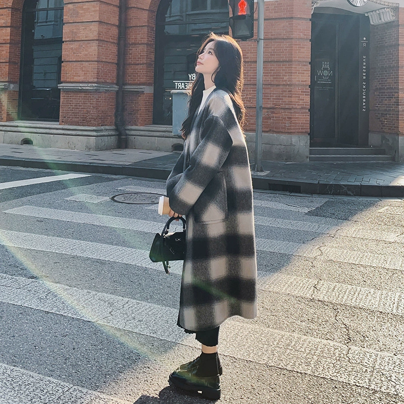 Retro double-sided winter woolen coat