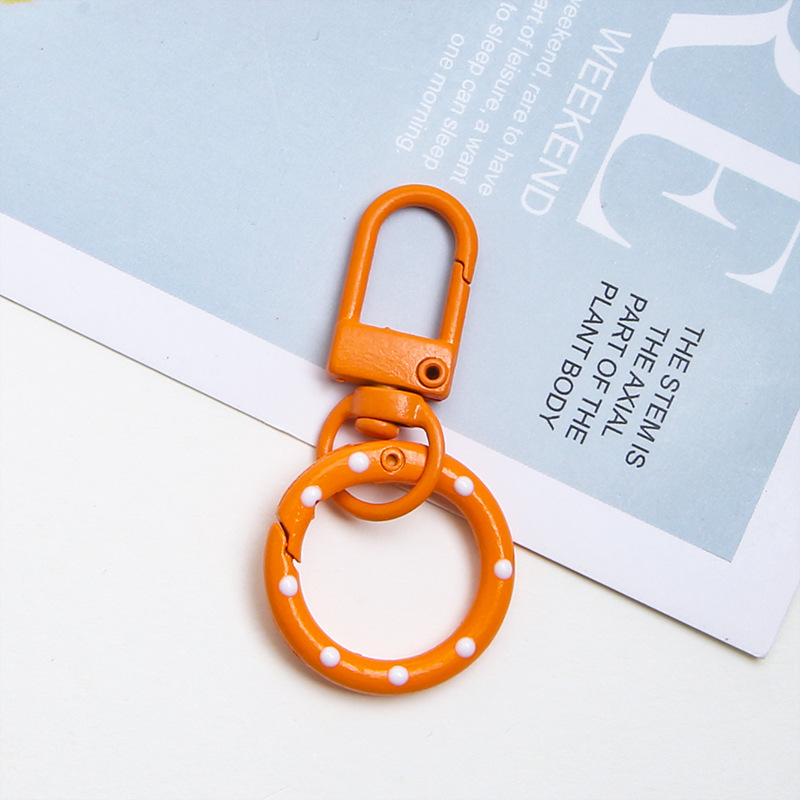[Orange] Door buckle + polka dot spring buckle