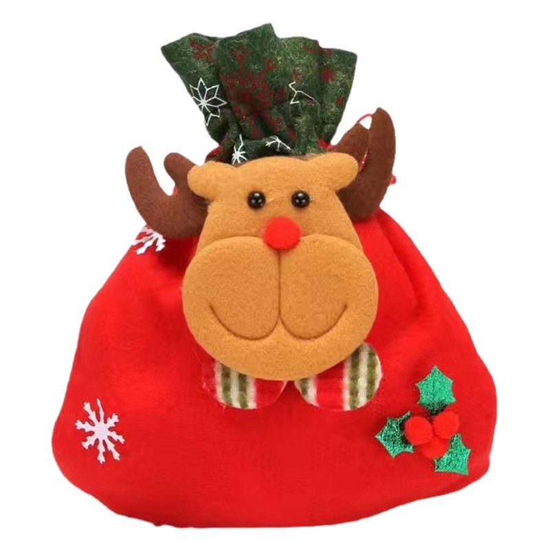 Bolsa de manzana navideña, bolsa de regalo para niños, bolsa de dulces de Nochebuena, bolsa de regalo de embalaje de dulces navideños, envío directo