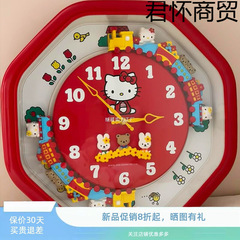 小火车钟表挂钟客厅挂墙摆放式台式高级感装饰摆件卡通可爱高颜值
