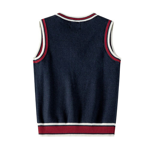 Choose size spring and autumn children's clothing woolen vest boys knitted vest sweater primary school girl kindergarten student uniform