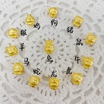 黄金十二生肖转运珠手链3D硬金足金999富贵龙路路通足金生肖手链