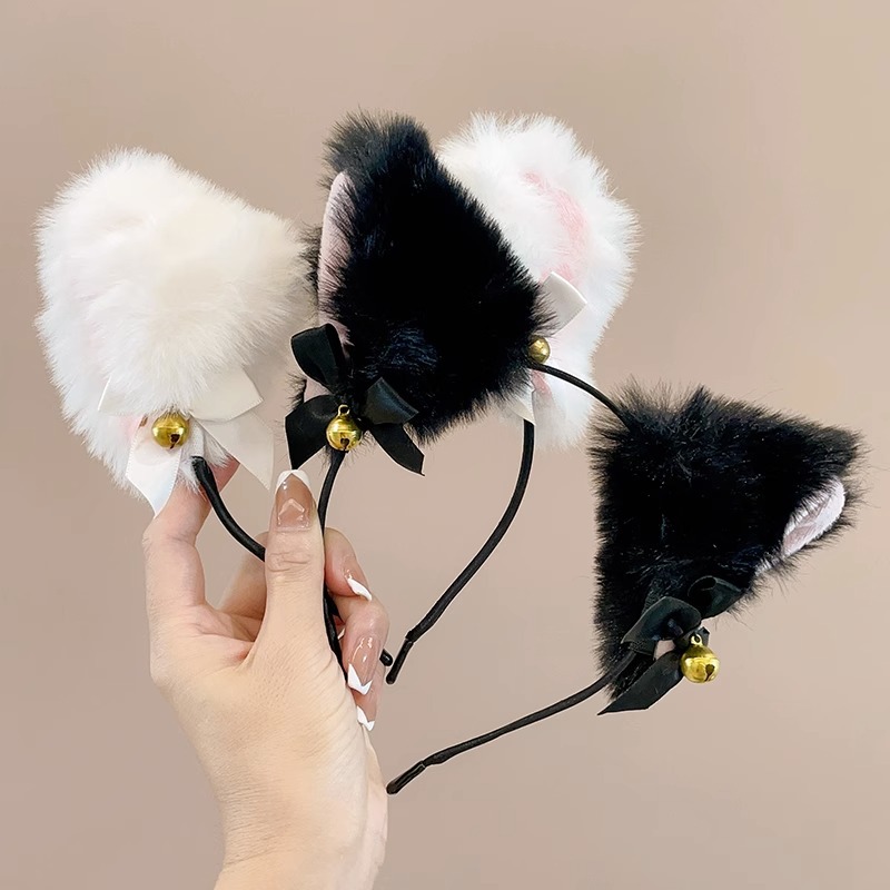 Arco de orejas de gato aro de cabello sexy gato aro de cabello adornamiento de cabello de Halloween accesorios de transmisión en vivo decoración divertida