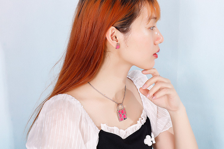 stainless steel necklace earrings jewelry set wholesale