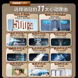 美的净水器家用双出水大流速 RO反渗透膜 直饮厨下式金豆净水机