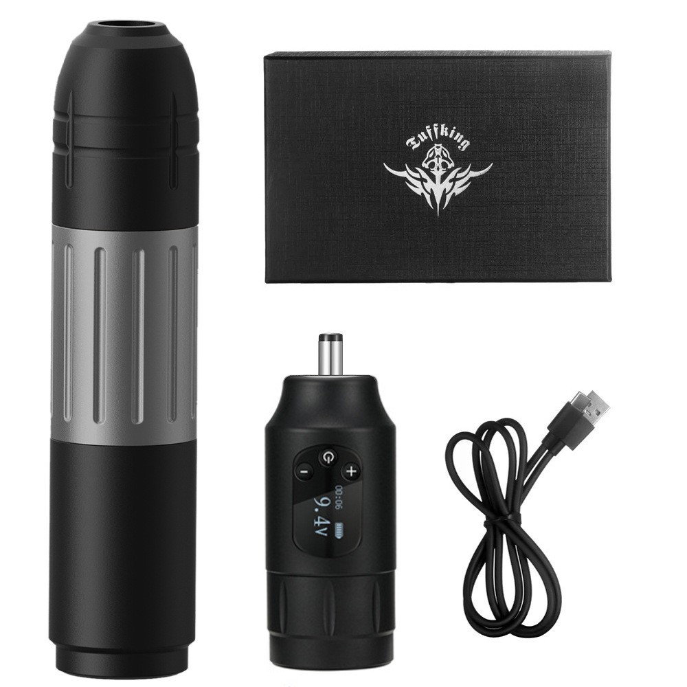 Juego de máquina de tatuaje de batería dual, pluma de tatuaje inalámbrica de alta duración, herramienta de tatuaje, fuente de alimentación de tatuaje portátil, equipo de tatuaje image 14