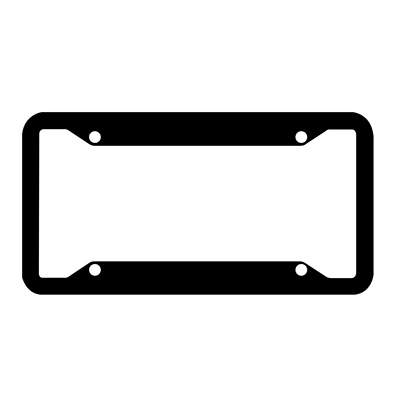 License plate holder/license plate holder, Frame Thickened Aluminum Alloy Stainless Steel - four-holes-equilateral-aluminum-alloy-black