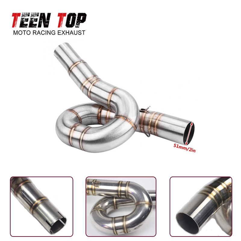 Modified Benelli Huanglong 300 Exhaust Pipe Middle Section Suitable for Benelli Bn302/Tnt300 51mm Interface