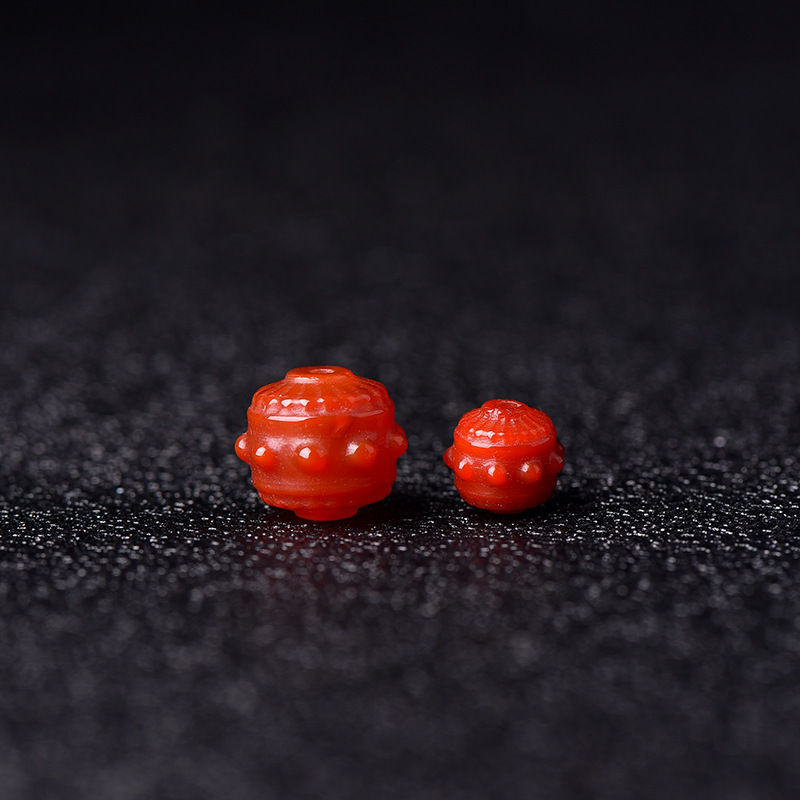 天然赤瑪瑙経桶シングルビーズ手作り DIY 編組ロープ文具ハンドナノンクリスタルアクセサリールースビーズウエストビーズ|undefined