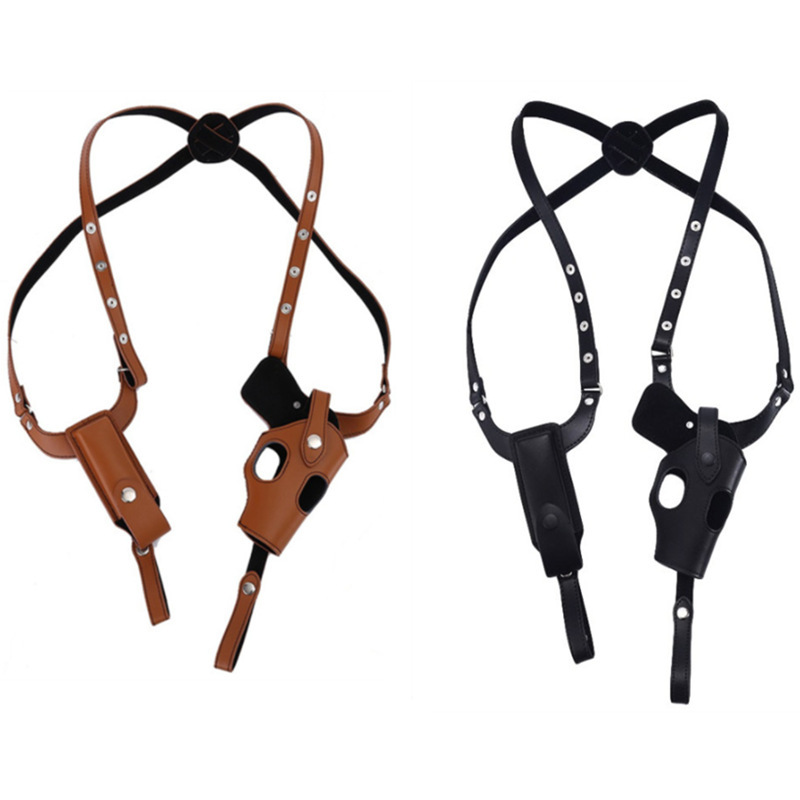 Thickened first layer cowhide 92 type cowhide tactical pistol bag GLOCK armpit holster 1911 quick pull pistol holster