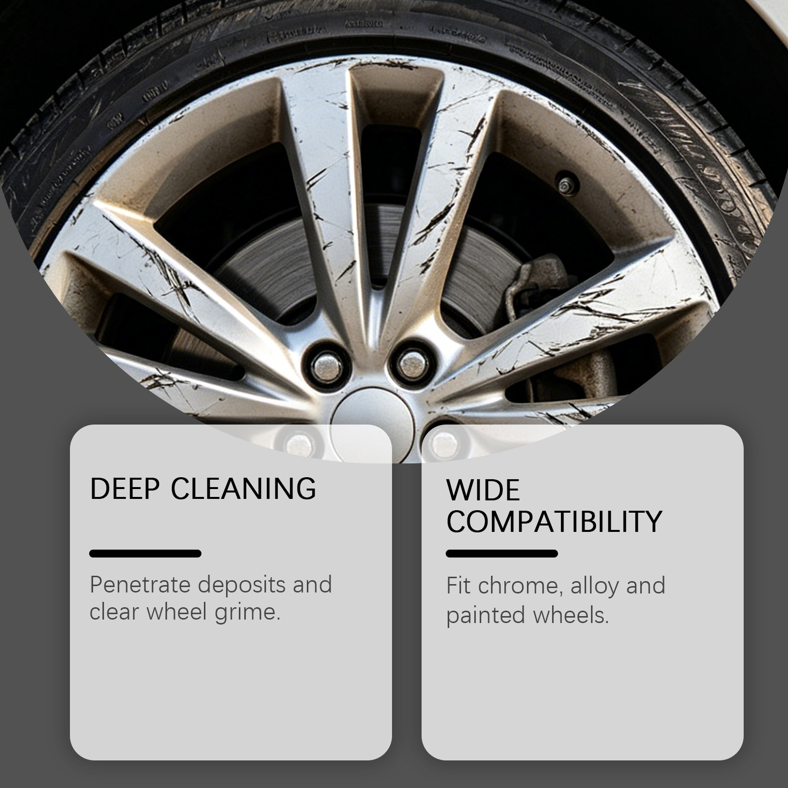 HOMONTH wheel hub cleaner: for wheel hub surface maintenance, polishing, rust removal, stain removal, and to restore shine and luster to the paint