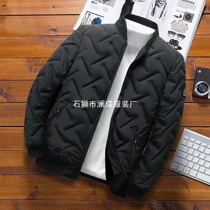 春秋新款棉衣外套男士2024男式棉服立领潮牌男装轻薄保暖上衣批发