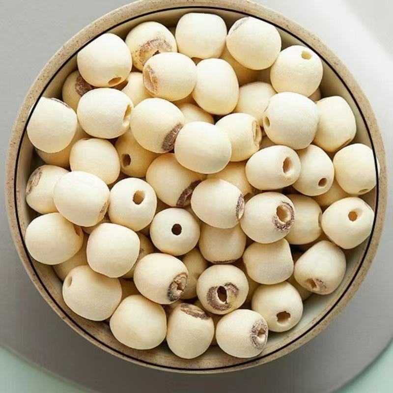 White Lotus Seed Powder Lian Zi Fen Superfine Ground Coreless Lotus Seed Herbal Powder 500g in use