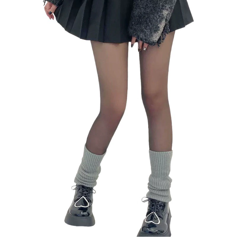 Вязаные носки JK женские белые длинные носки до голени покрывают ноги осенне-зимние теплые ворсовые носки Lolita ins Fashion