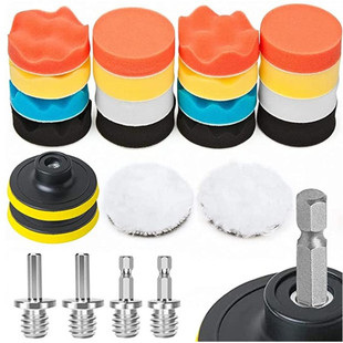 Cross-Border Supply 3inch Car Polishing Sponge Wheel Waxing Sponge Polishing Disc Thickeneded Wool Polishing Wheel