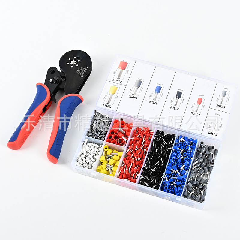跨境爆款 HSC816-6A六边压接钳端子工具套装欧式端子管型针型端头