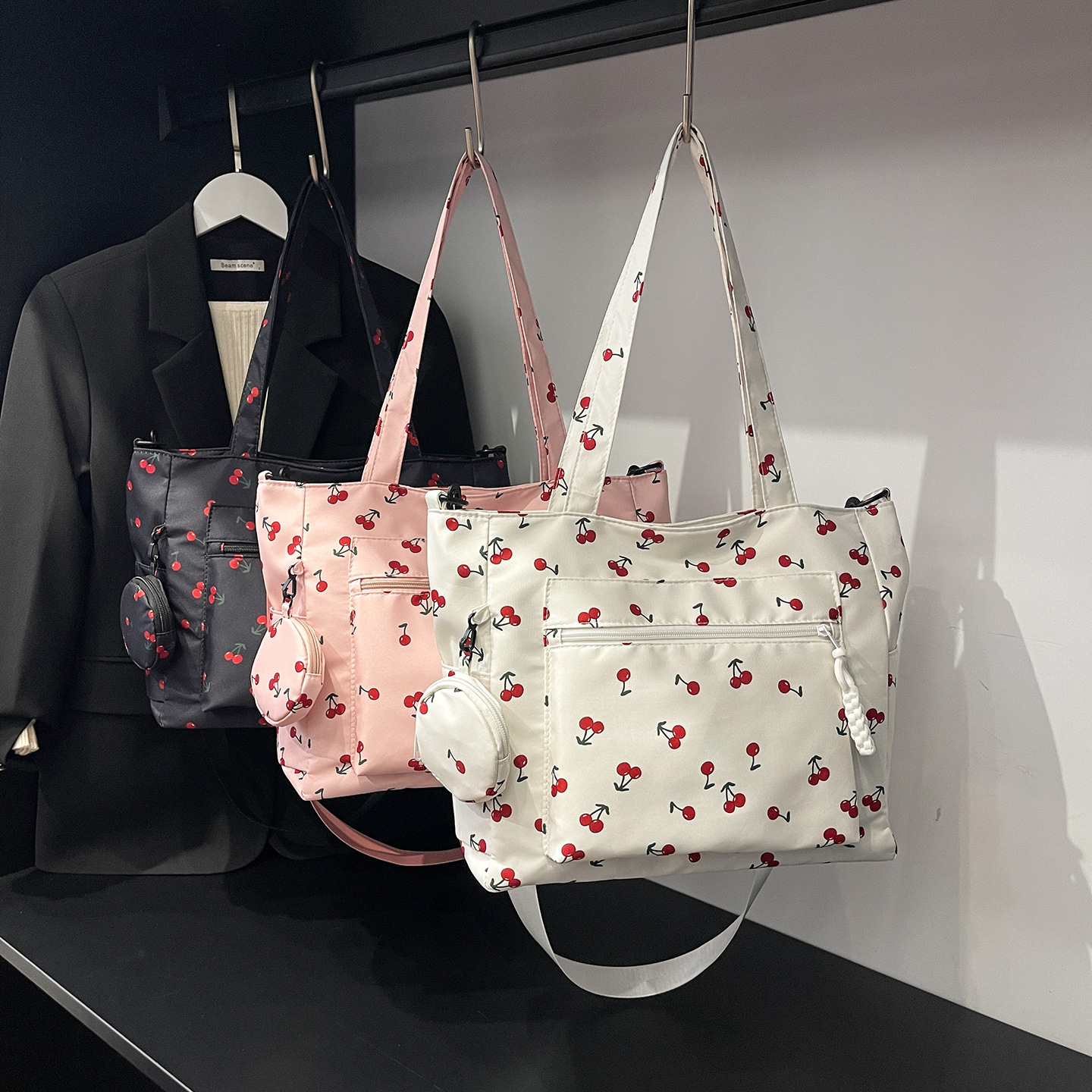 Bolsa de hombro transfronteriza tela tela impresa bolsa de mano bolsa de hombro de gran capacidad de moda moda bolsa de viaje corto