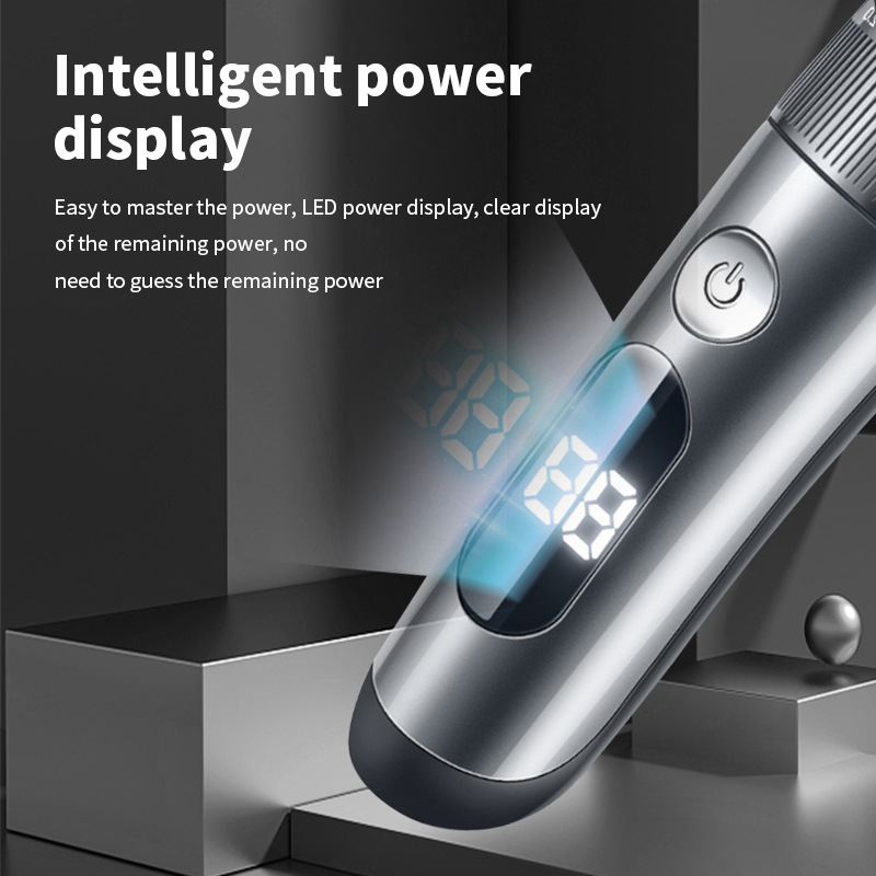 Cross-border best-selling professional hair clipper electric clipper ceramic head digital display hair clipper oil head carving clipper electric clipper