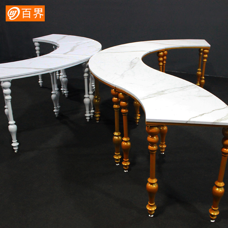 百界新款婚庆道具铁艺甜品桌婚礼迎宾区布置装饰摆件点心台签到区