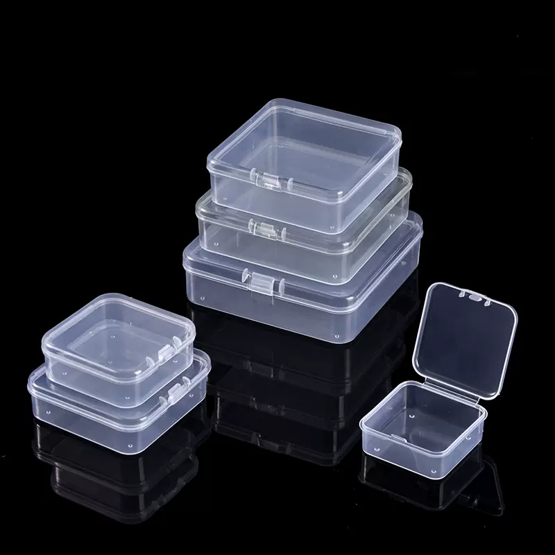 长方形方形pp塑料盒有盖透明收纳盒咕卡DIY文具零件盒饰品包装盒