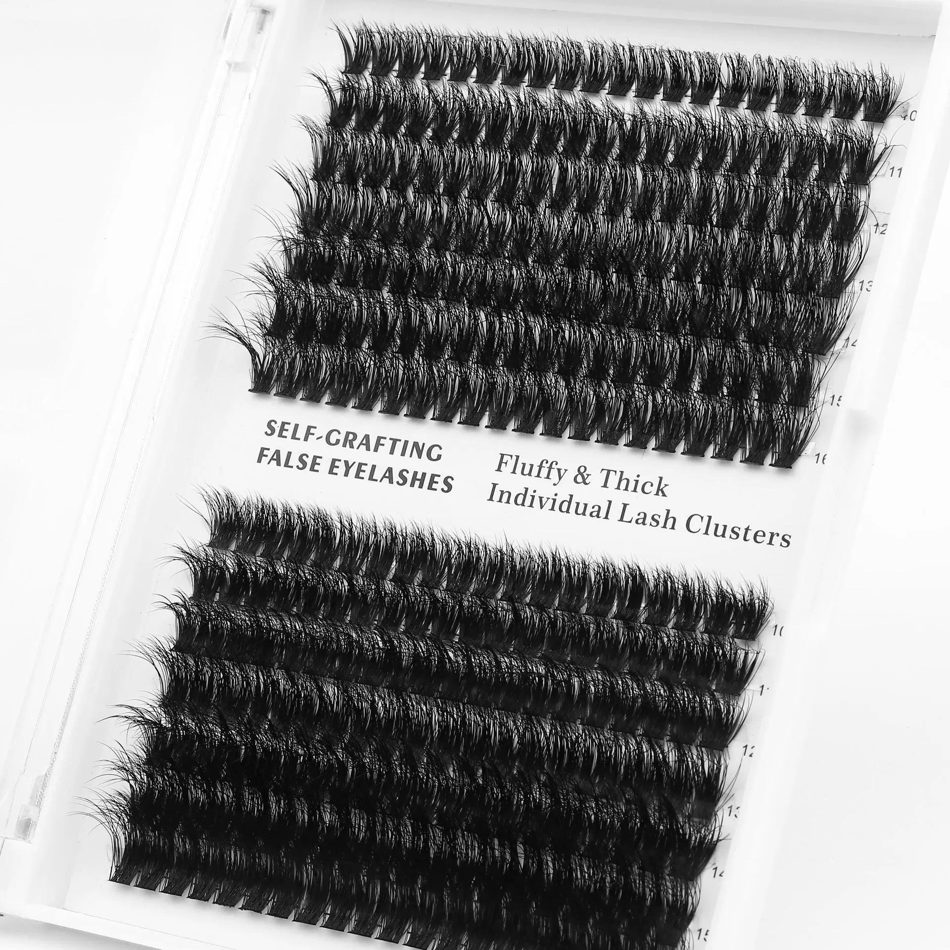 3D Individual False Eyelashes, European Style, Dense Clusters, Mixed 60+80