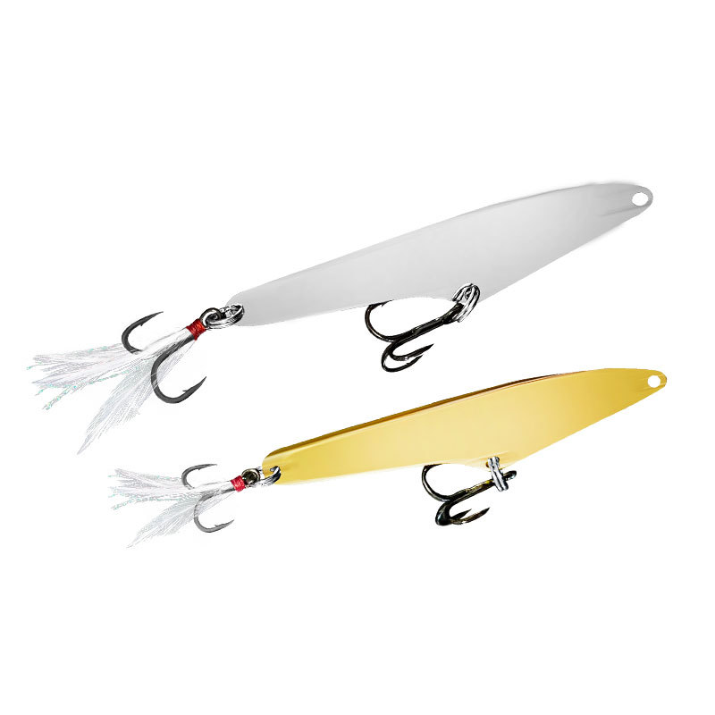 2 Colors Metal Jigging Spoon Lures Wertical Jigs Fresh Water Bass Swimbait Tackle Gear