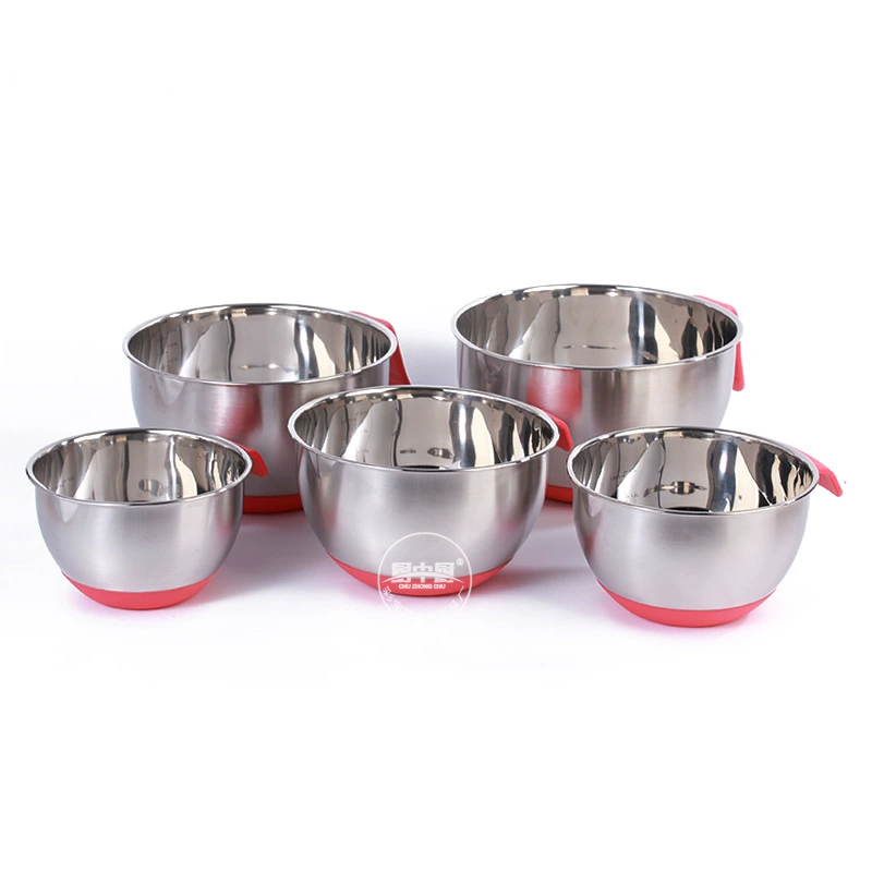Stainless Steel 304 Basin Basin Landscape Bottled Salad Bowle Salmon Silicon Gel Basin Basin Basin Basin Basin