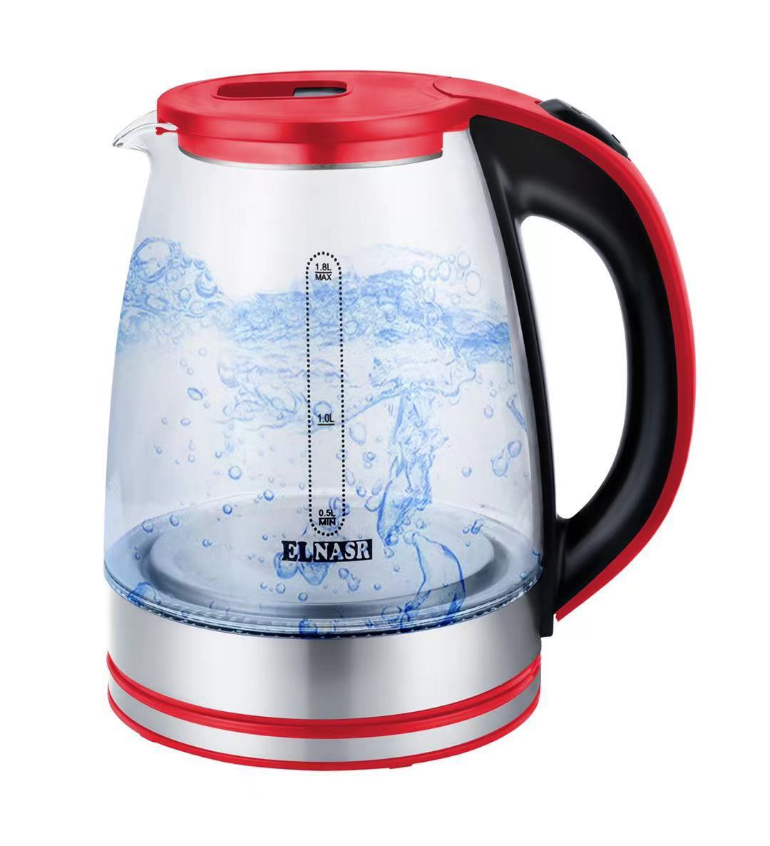 工厂直销高硼硅玻璃电热水壶304不锈钢水壶