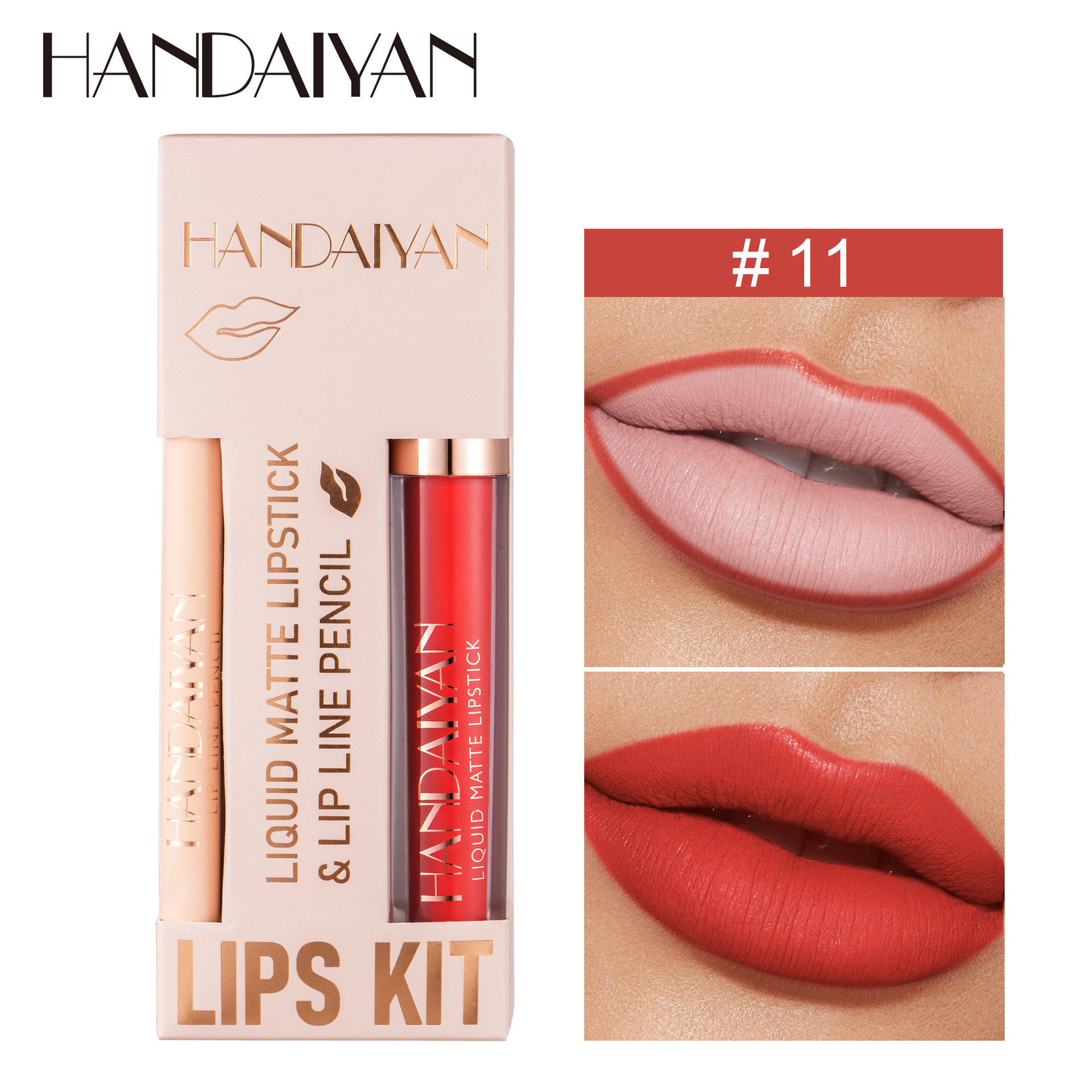 Cross-border Lip Liner Set HANDAIYAN Waterproof Silk Glass Lip Liner Set image 17