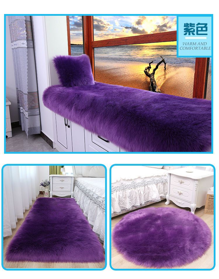 New Chinese Style Red Large Oversized Chair Cushion Imitation Cashmere Door Mat Living Room Decoration High-End Blue Opening Foot Carpet