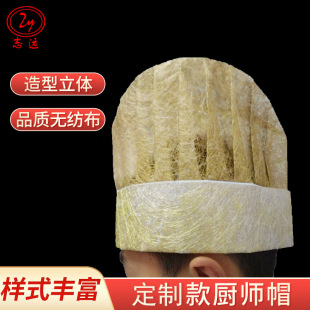 Zhiyuan Disposable Non-Woven Chef Hat Adult Printed Kindergarten Performance Kidsren's Cooking Class Manufacturer Customized Model