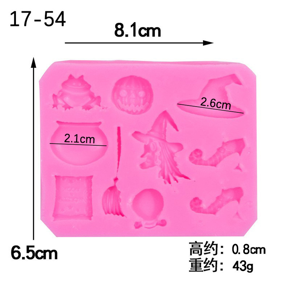 Navidad Halloween decoración silicona fondant molde DIY hornear pastel decoración chocolate arcilla epoxi molde